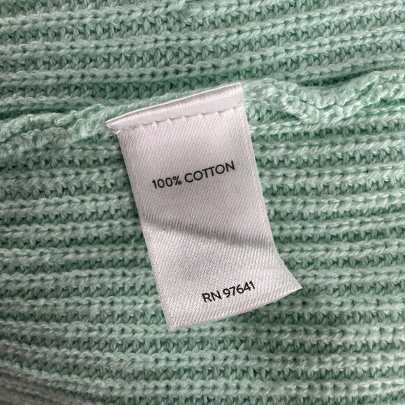 J. Jill Open Front Cardigan Sweater Womens 3X Mint Green Cotton CJ-2174 - Picture 7 of 8